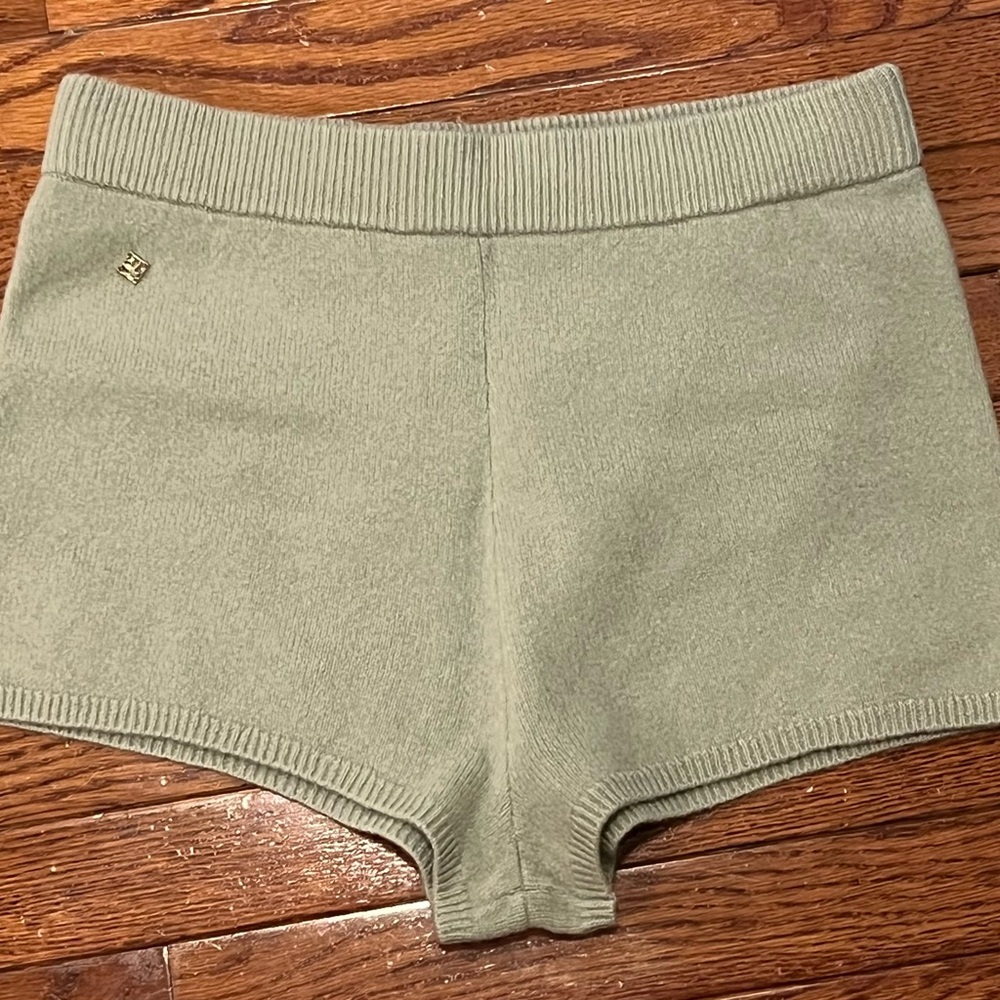 Sandro Knit Women’s Shorts in Sage Green